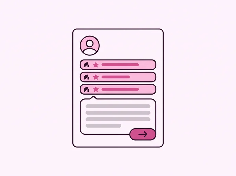 The report an investor receives: recommended investors and a message already written