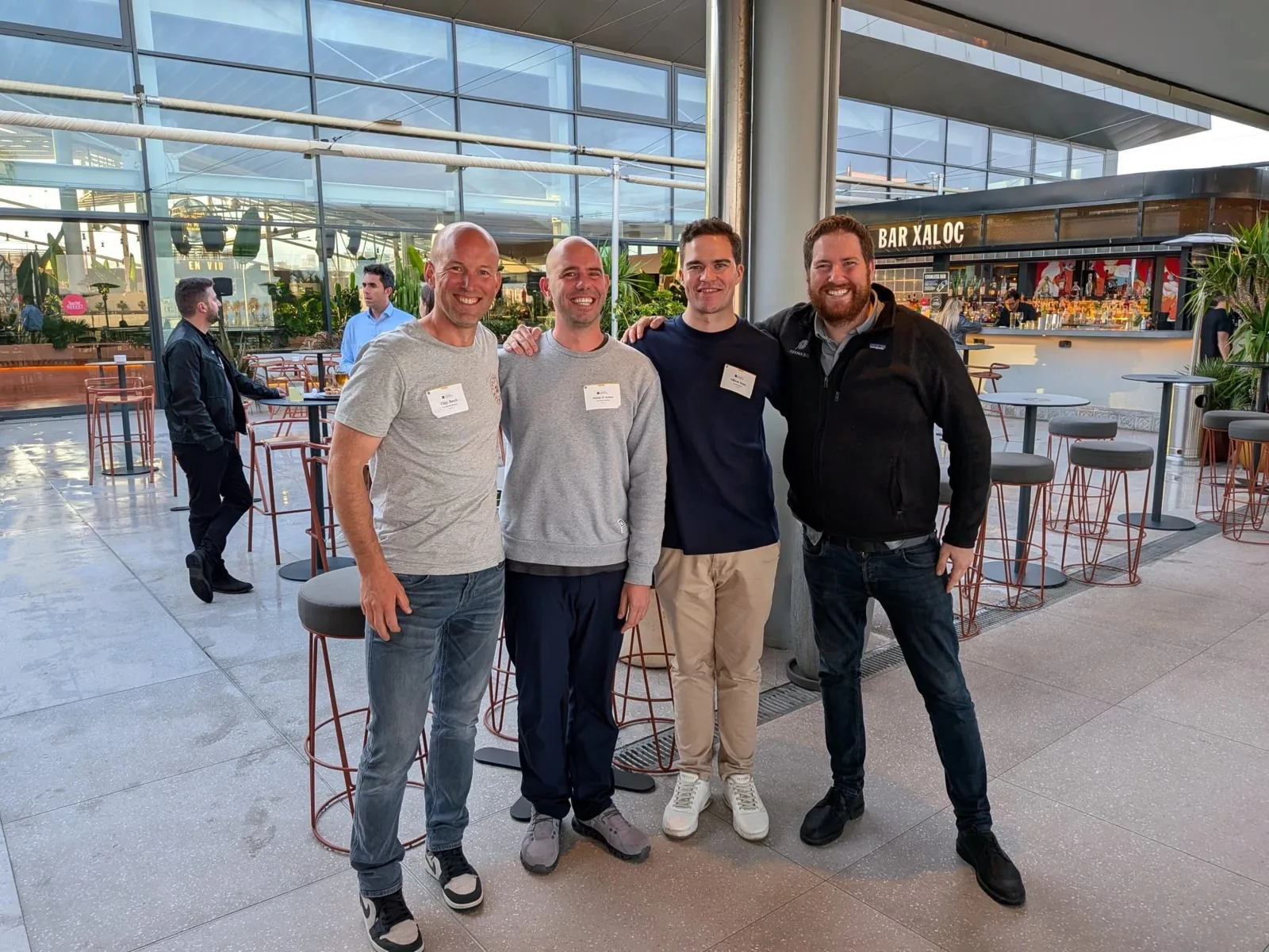 Hosts and founders at an FTW Investment Climate Dinner in Barcelona