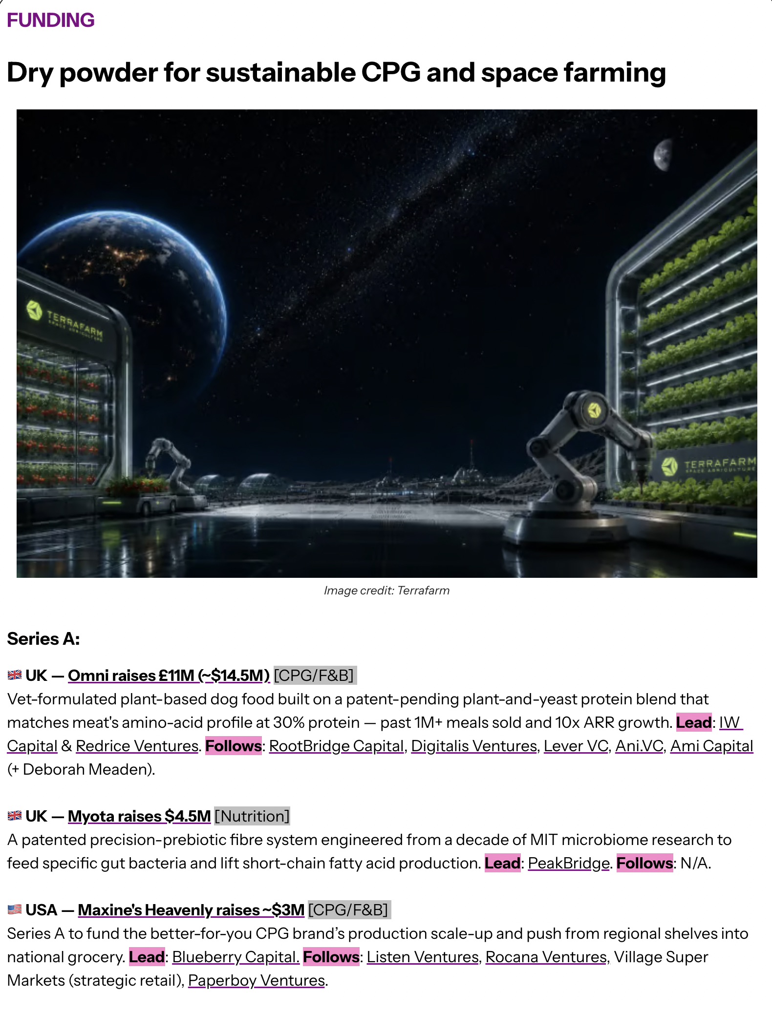FTW funding brief newsletter